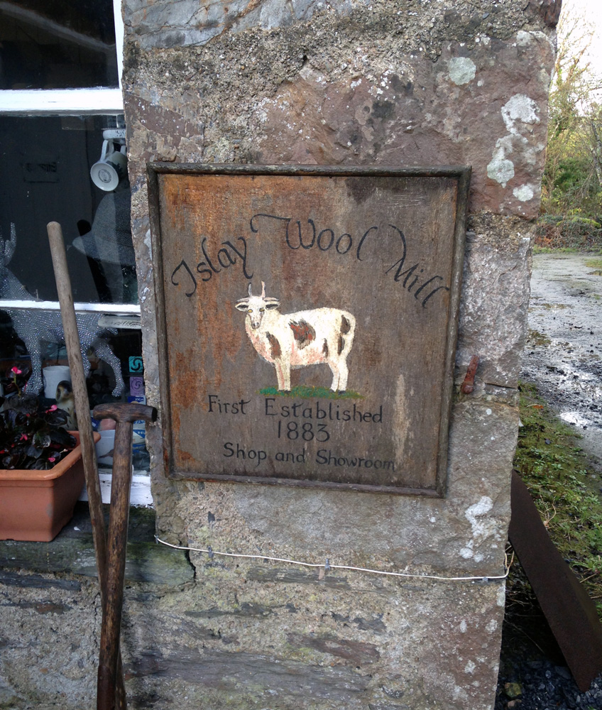 Islay Woolen Mill Sign