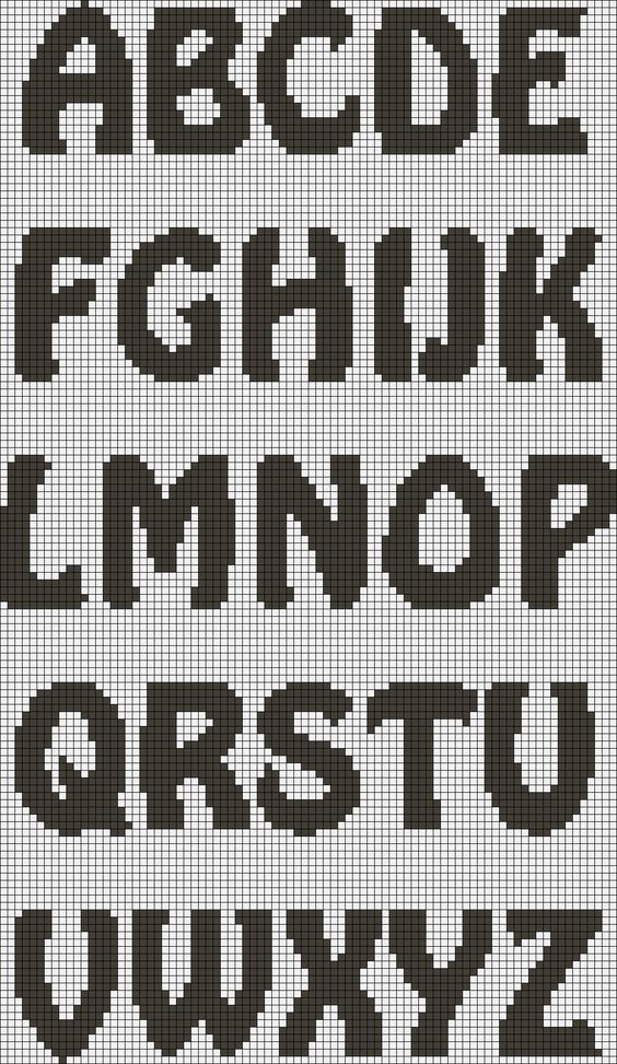 Alphabet Knitting Letter Chart